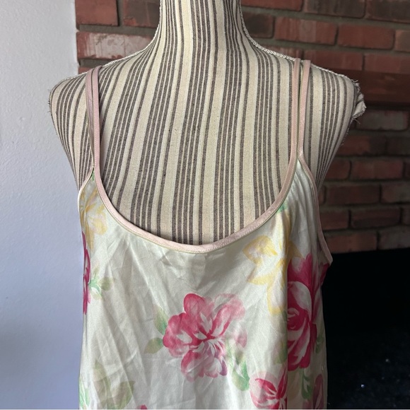 VTG Oscar de la Renta Floral Maxi Satin Slip Dress Sz L - Picture 3 of 10